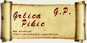 Grlica Pikić vizit kartica